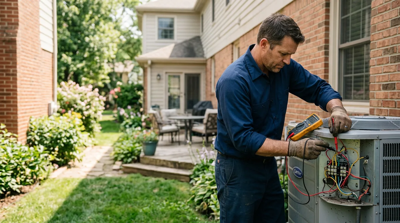 HVAC technician working near Cummington, MA